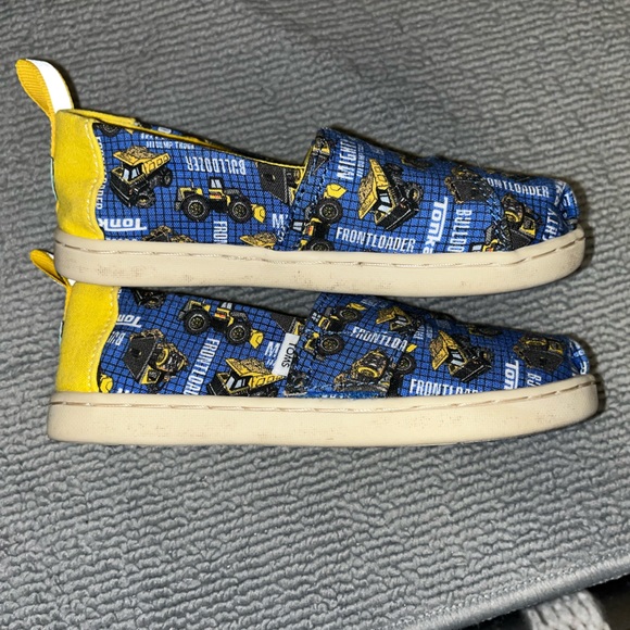 EUC Toms x Tonka trucks blue/yellow toddler shoes, size 10c T10 10 construction - Picture 2 of 6